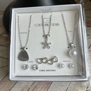 Couture Gems Jewelry Set – Necklaces & Earrings with Cubic Zirconia